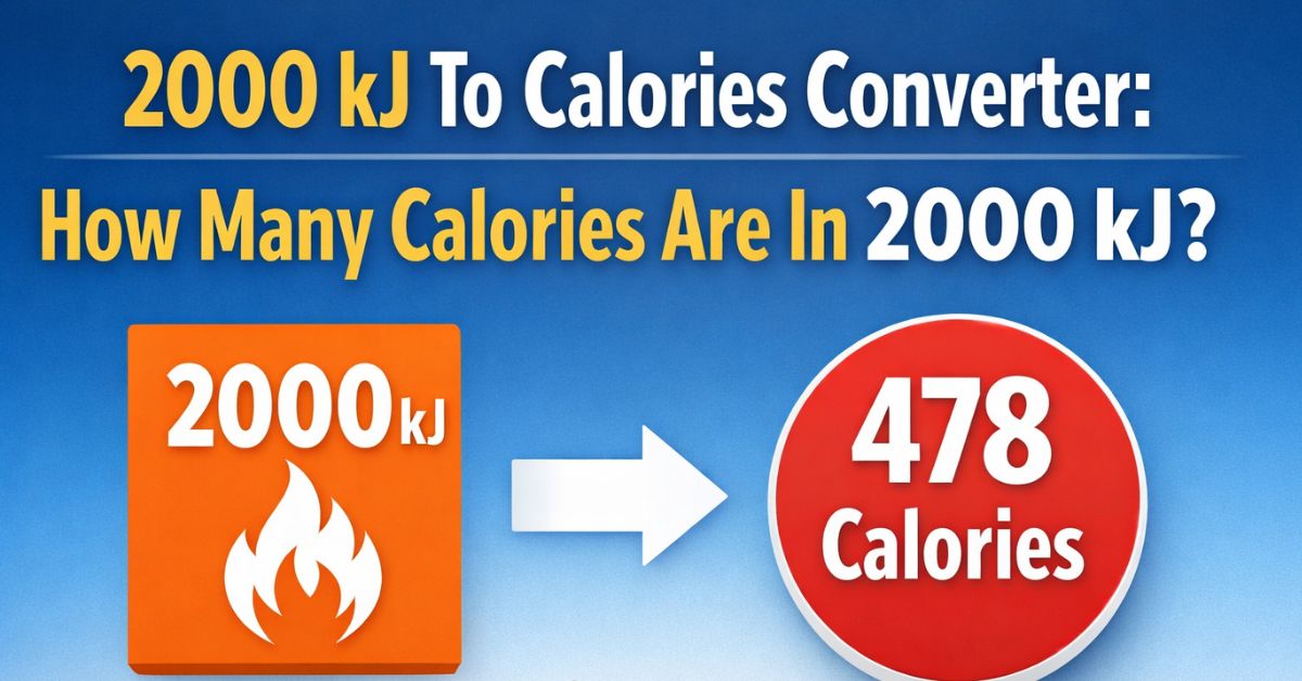 2000 kJ To Calories Converter